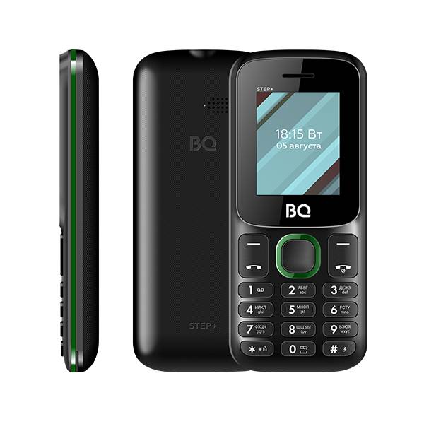 Телефон BQ 1848 Step+ (Черно-зеленый)