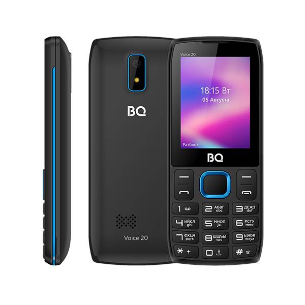 Телефон BQ 2400L Voice 20 (Черно-синий)