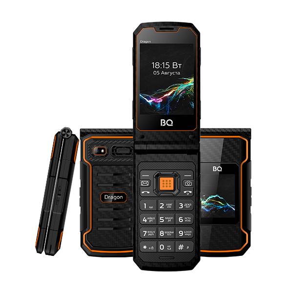 Телефон BQ 2822 Dragon (Черно-оранжевый)
