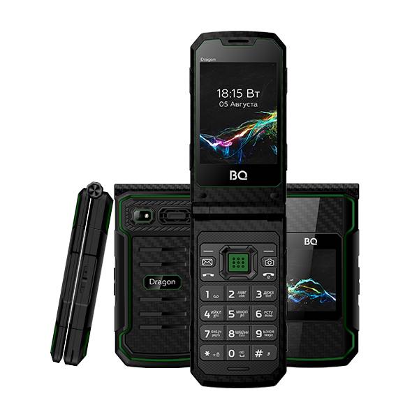 Телефон BQ 2822 Dragon (Черно-зеленый) от Shop bq
