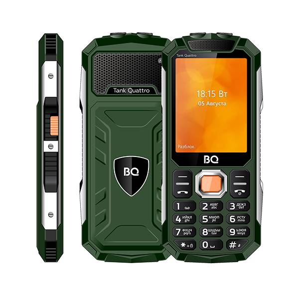 Телефон BQ 2819 Tank Quattro (Зеленый)