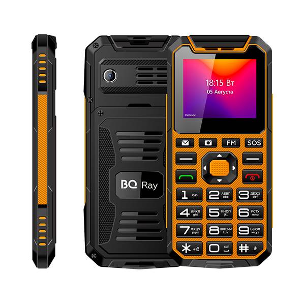 Телефон BQ 2004 Ray (Черно-оранжевый)
